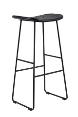 BARCHAIR BLACK METAL WOOD TOP 72 